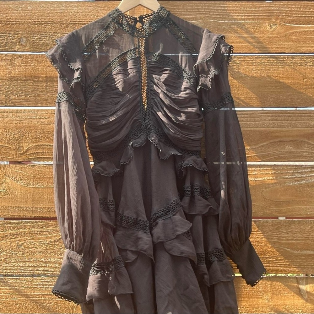 Elegant Black Ruffled Dress